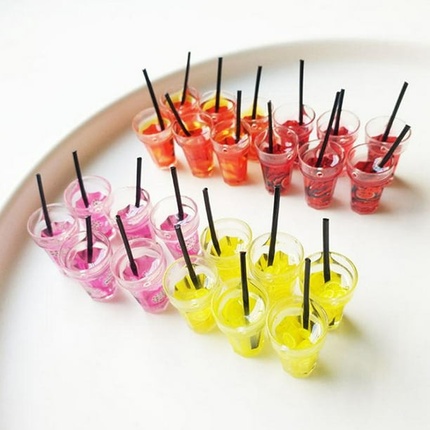 5Pcs 1/12 Miniature food mini fruit drink model for dollhouse kitchen toys